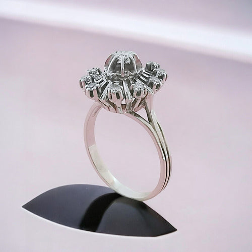 Bague 58 Bague Vintage Diamants Or gris 58 Facettes AA 1691