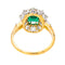 Bague 54 Bague Pompadour Or jaune, Platine Emeraude, Diamant 58 Facettes 4183601CN