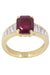 Bague 52 Bague moderne rubis et diamants 58 Facettes 093141