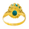Bague 47 Bague  Or jaune Turquoise 58 Facettes 4377131RV
