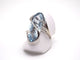 Bague 56 Bague or blanc 750 mil et aigue marine 58 Facettes