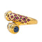 Bague 53 Bague  Toi et moi  Or jaune Saphir, Rubis, Diamant 58 Facettes 4442222RV
