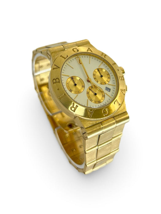 Montre BULGARI - Diagono Chronograph or jaune 58 Facettes