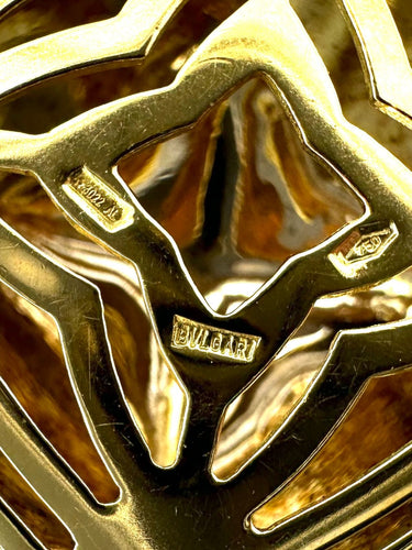 Collier BVLGARI. Collier Piramide 2 ors 58 Facettes