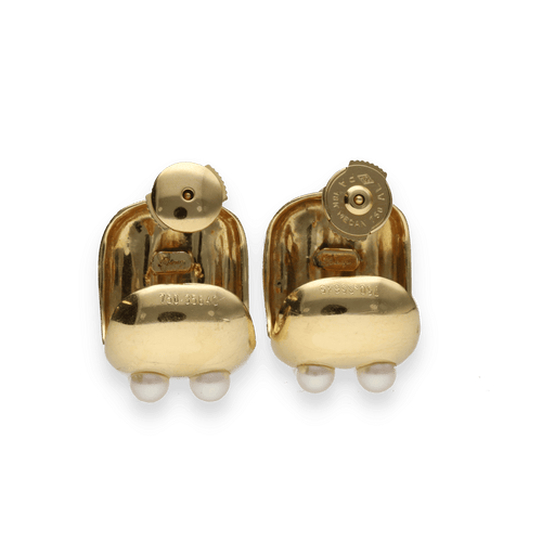 Boucles d'oreilles Boucles d'Oreilles Poiray Persane – Or Jaune 18k & Perles de Culture – Vers 1980 58 Facettes FB11036