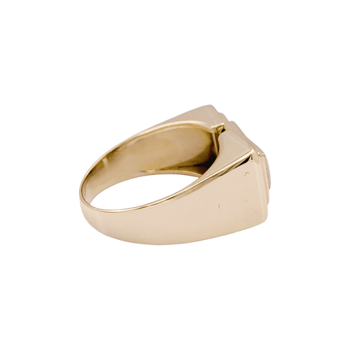 Bague 65 Bague Tank en or jaune, platine, diamants 58 Facettes 34450