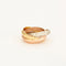 Bague 52 CARTIER - Bague Trinity 1 anneau pavé de diamants 58 Facettes