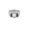 Bague 56 Bague en Or blanc 18k diamants et saphirs 58 Facettes PER0149