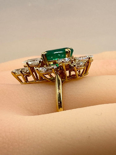 Bague 57 Bague BOUCHERON Emeraude Diamants 58 Facettes AB137