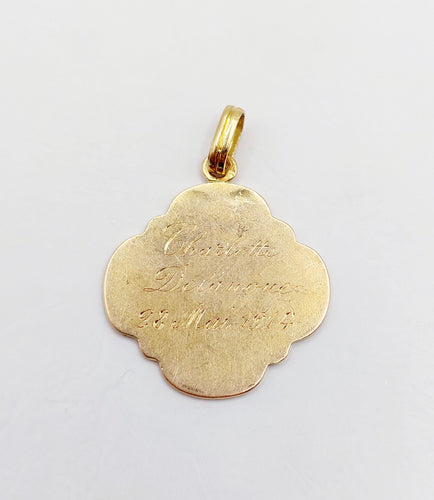 Pendentif Médaille religieuse or jaune 58 Facettes A05519