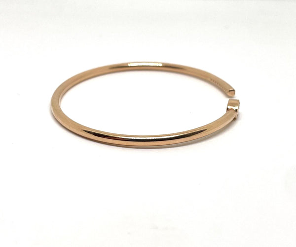 Bracelet Bracelet jonc ouvert or rose et diamants 58 Facettes