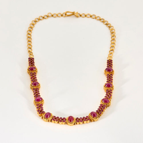 Collier Collier Rivière Rouge or jaune, rubis 58 Facettes LP959/14