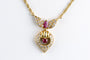 Collier Collier en or jaune 18 carats Diamant et  Rubis 1.78 carats 58 Facettes CLDIAMRUBIS-107