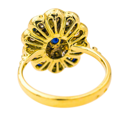 Bague 53 Bague Pompadour  Or jaune Saphir, Diamant 58 Facettes 4145049CN