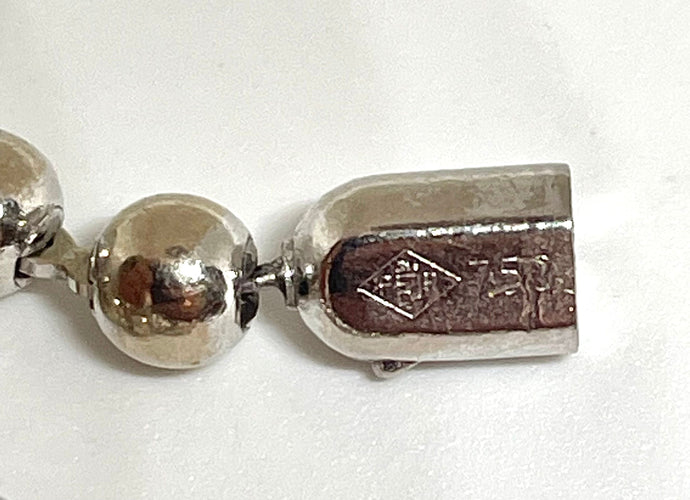 Bracelet Cartier - Bracelet perles de diamants or blanc 58 Facettes