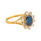 Bague 55 Bague Marguerite  Or jaune Saphir, Diamant 58 Facettes 4712457CN
