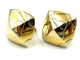 Boucles d'oreilles BVLGARI. Collection "Pyramide", boucles d'oreilles 2 ors 18K 58 Facettes