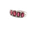 Bague 53 Bague en platine avec rubis et diamants 58 Facettes