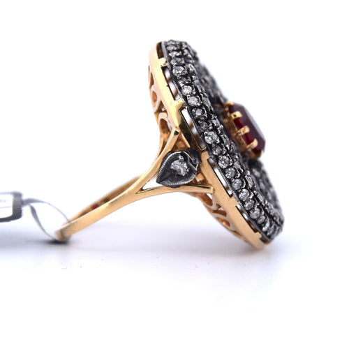 Bague 54 Bague Art Déco 1800 58 Facettes