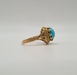 Bague 60 Bague or jaune sertie d’une turquoise 58 Facettes