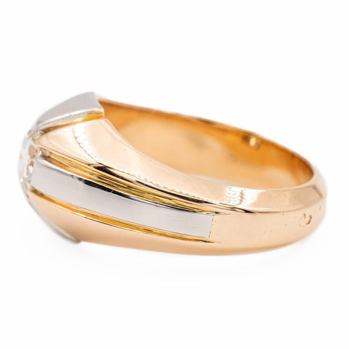 Bague 57 Bague Solitaire Or rose, Platine Diamant 58 Facettes 1986230CN