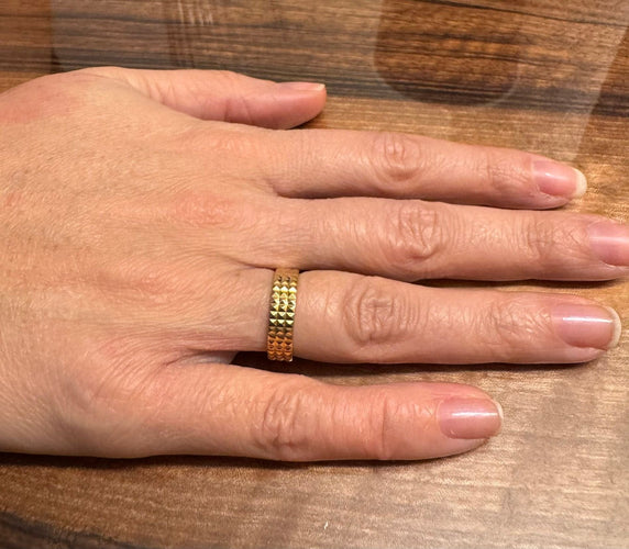 Wedding band Woman In Rose Gold Diamond Tip 