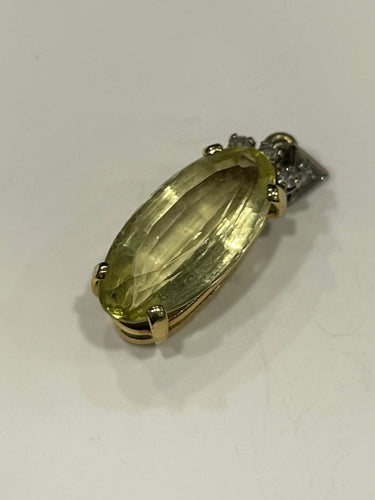 Pendentif Pendentif or jaune citrine diamants 58 Facettes LP550/16