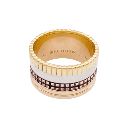 Bague 56 Bague Boucheron "Quatre Classique Large" trois ors. 58 Facettes 34501