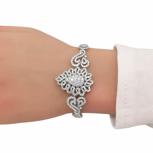 Bracelet Bracelet en or blanc et diamants 58 Facettes