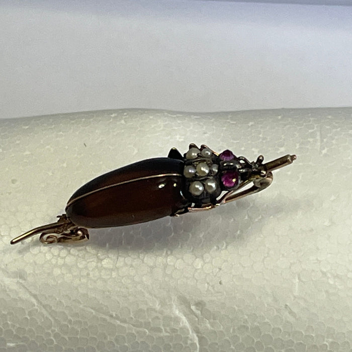 Art Nouveau scarabee broche