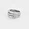 Bague 54 Large Bague en or gris et diamants 58 Facettes LOR3340