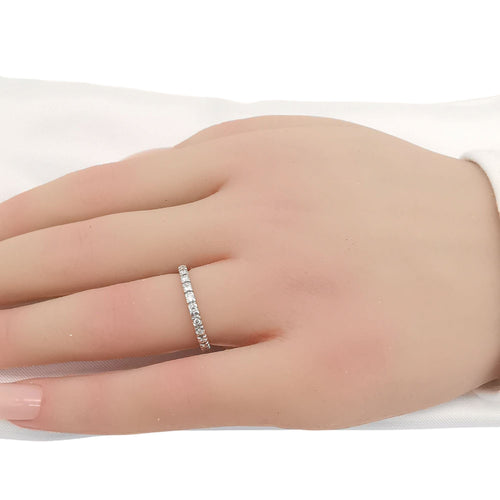 Bague 52 Alliances américaine or blanc diamants 58 Facettes