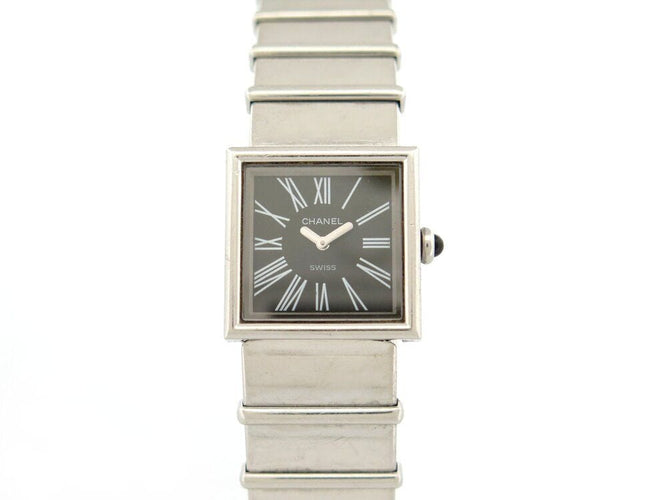 Montre vintage montre CHANEL mademoiselle h0826 en acier 23mm quartz + boite lady 58 Facettes 266161