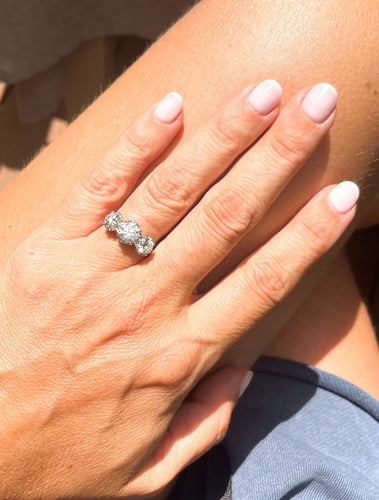 Bague Jarretière Diamants Vintage 58 Facettes