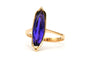 Bague 52 Bague contemporaine sertie d'une améthyste en or jaune 18 carats 58 Facettes 23165