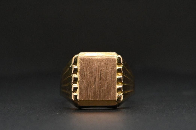 Bague 18 Carat Gold Chevalière 58 Facettes