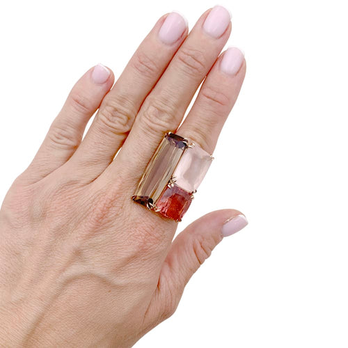 Bague 56 Bague H.Stern, collection "Cobblestones", or noble, pierres de couleur. 58 Facettes 34834