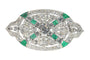 Broche Deco Dazzle : une broche vintage en platine et diamants 58 Facettes 22304-0133