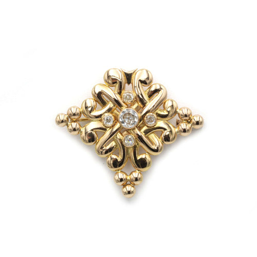Broche Broche - Or jaune et diamants 58 Facettes 1023