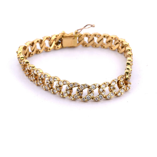Bracelet Bracelet en or jaune avec diamants 58 Facettes