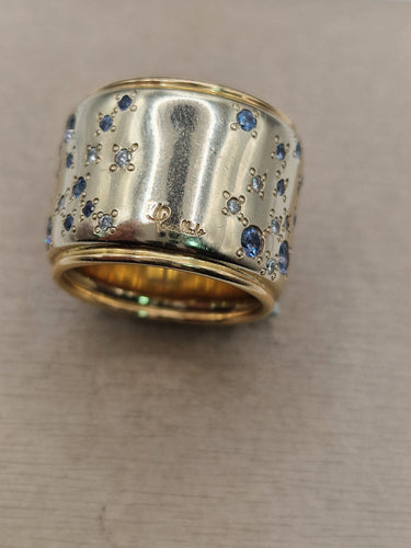 Bague 57 POMELLATO - Bague Sabbia en or jaune et saphirs 58 Facettes