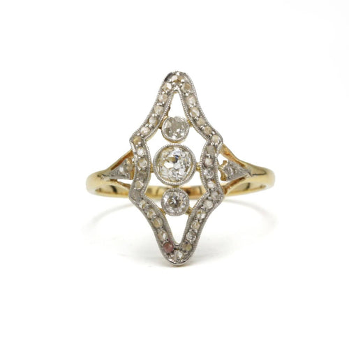 Bague 54 Bague or 750 diamants tailles anciennes 58 Facettes 1313