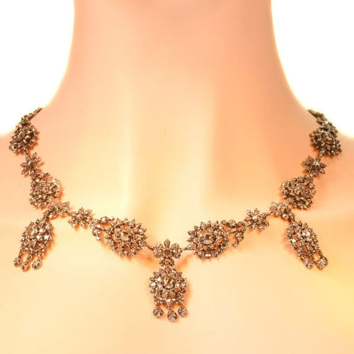 Collier L'amour d'un père : le collier de guirlande de diamants victorien des années 1850 58 Facettes 17073-0105