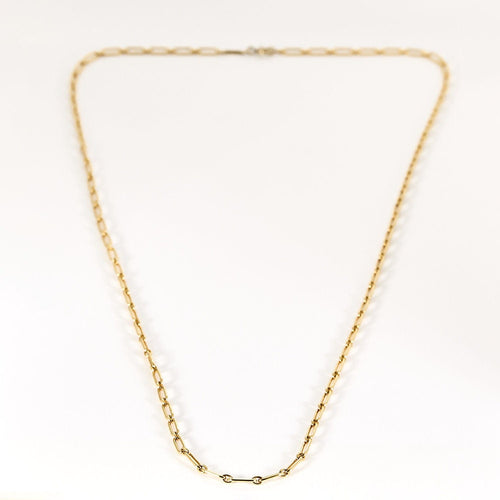 CARTIER - SANTOS - Keltakultainen ketju, jossa on avoimet soikeat lenkit 