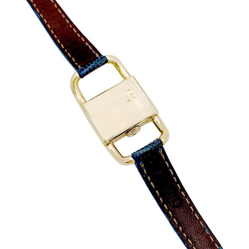 Montre Montre Jaeger-Lecoultre, "Etrier", or jaune, cuir. 58 Facettes 35123