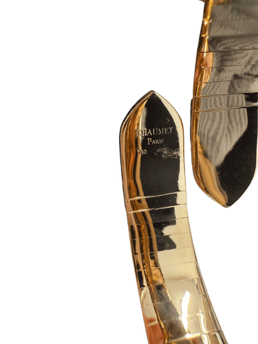 Bracelet CHAUMET - Bracelet « plume » or jaune et diamants 58 Facettes 1.0000453/1