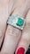 Bague 55 Bague en or jaune avec émeraudes et diamants 58 Facettes