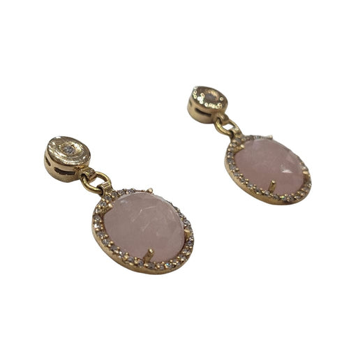 Boucles d'oreilles Boucles d'oreilles en or rose 18 carats, saphirs et diamants 58 Facettes PE540