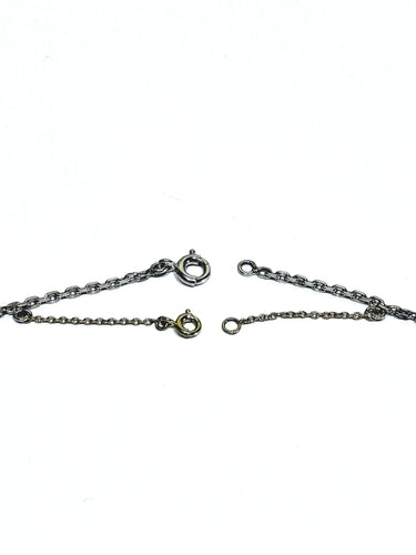 Collier Chaîne maille forçat en or blanc 18 carats 58 Facettes