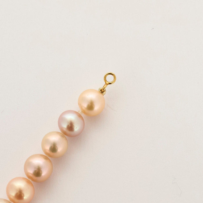 Yellow gold pearl bracelet